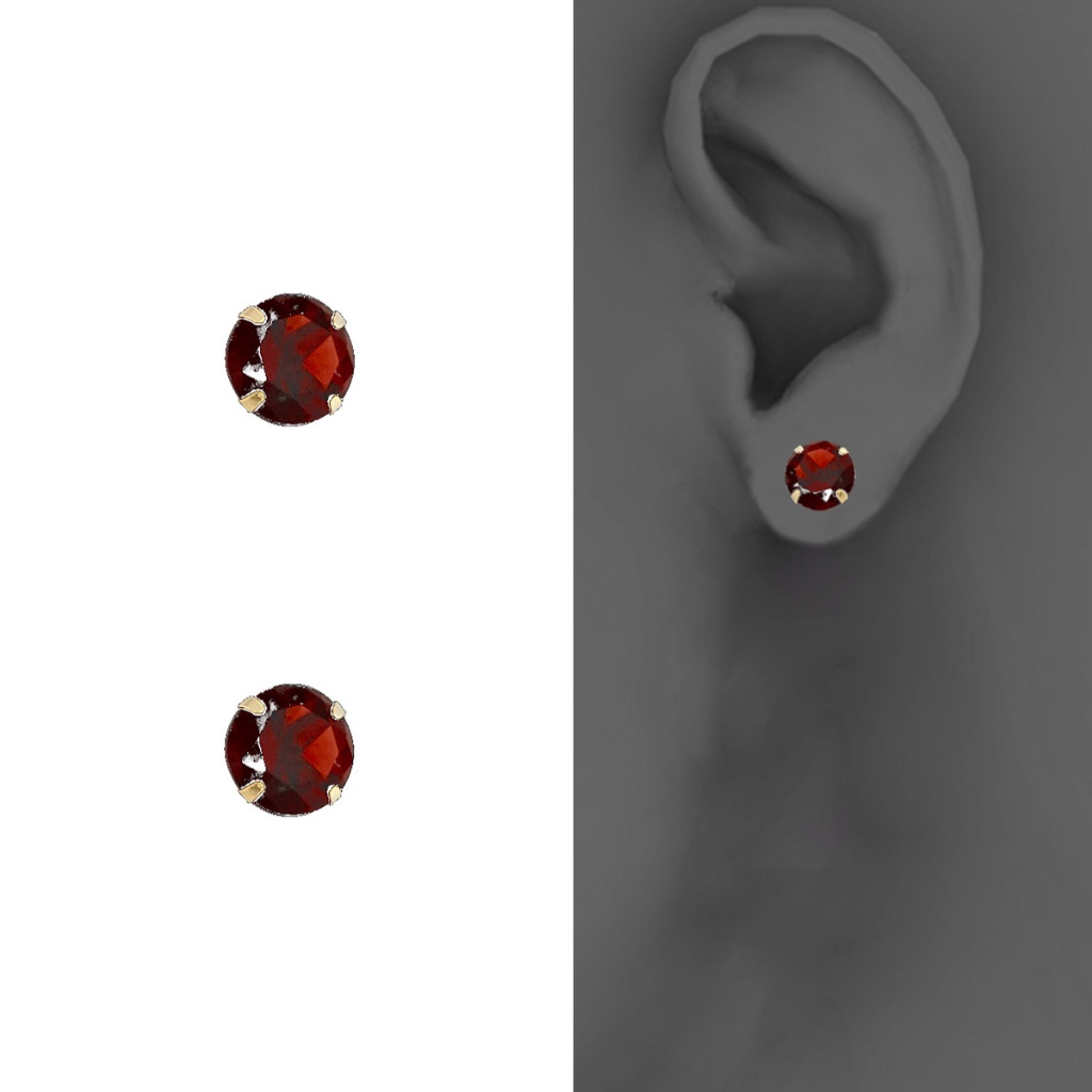 14k Yellow Solitaire Birth Stone Stud - January 69$